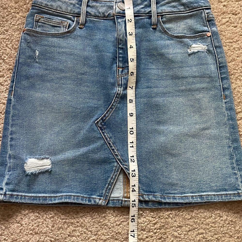 Sanctuary Denim Ryan 5 Pocket Distressed Mini Jean Skirt Women’s Sz 25 - Picture 4 of 9